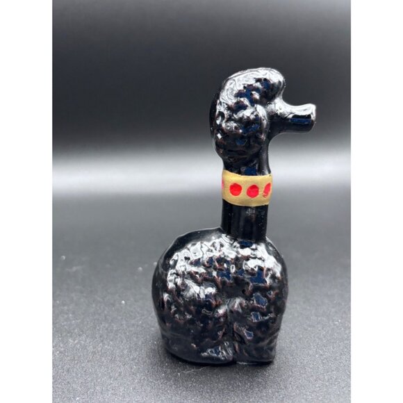 Vintage Black Poodle Salt & Pepper Shakers Ceramic Japan MCM - Picture 3 of 7